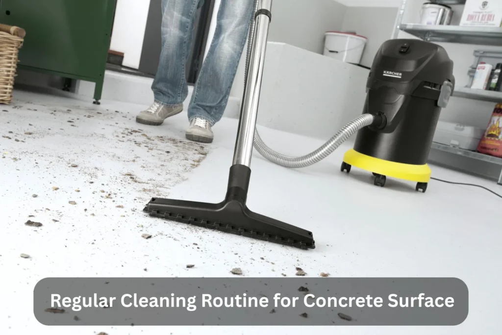 Regular Cleaning Routine for Concrete Surface