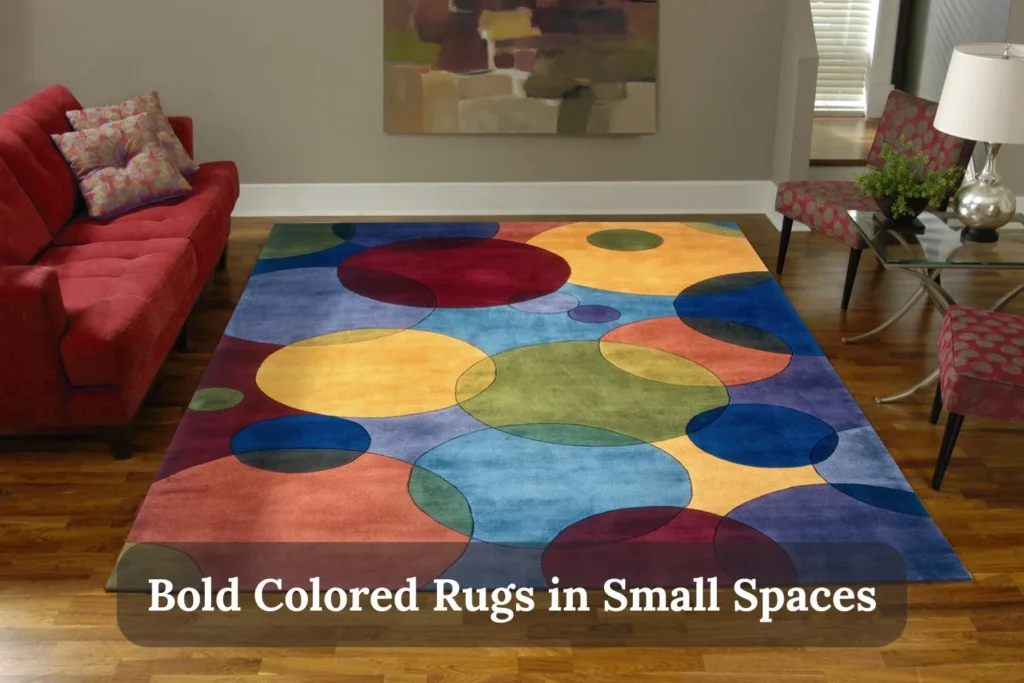 Bold Colored Rugs in Small Spaces