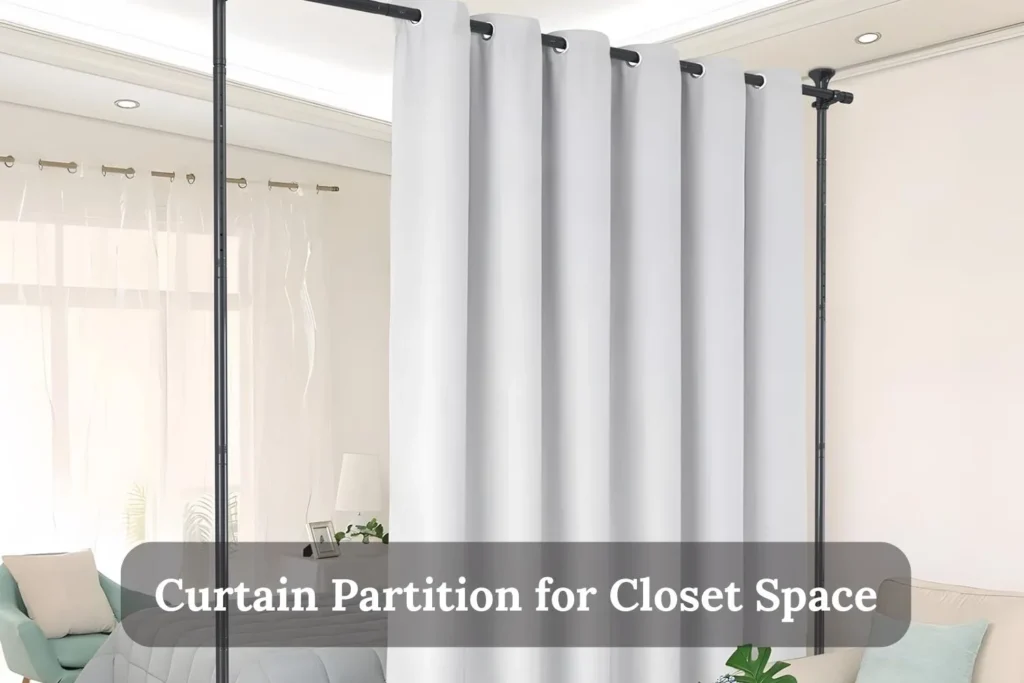Curtain Partition for Closet Space