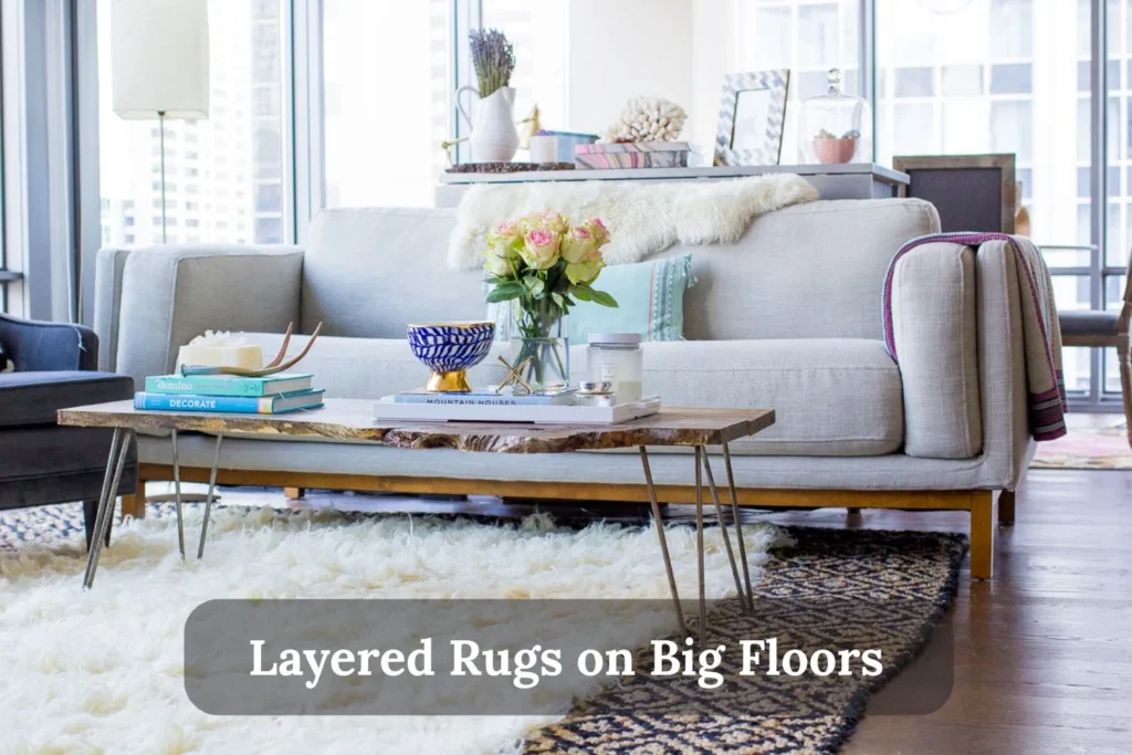 Layered Rugs on Big Floors