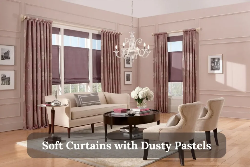 Soft Curtains with Dusty Pastels