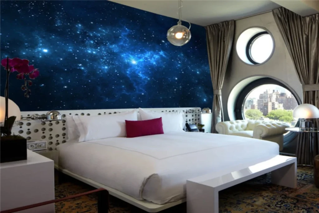 Galaxy-Themed Blue Bedroom