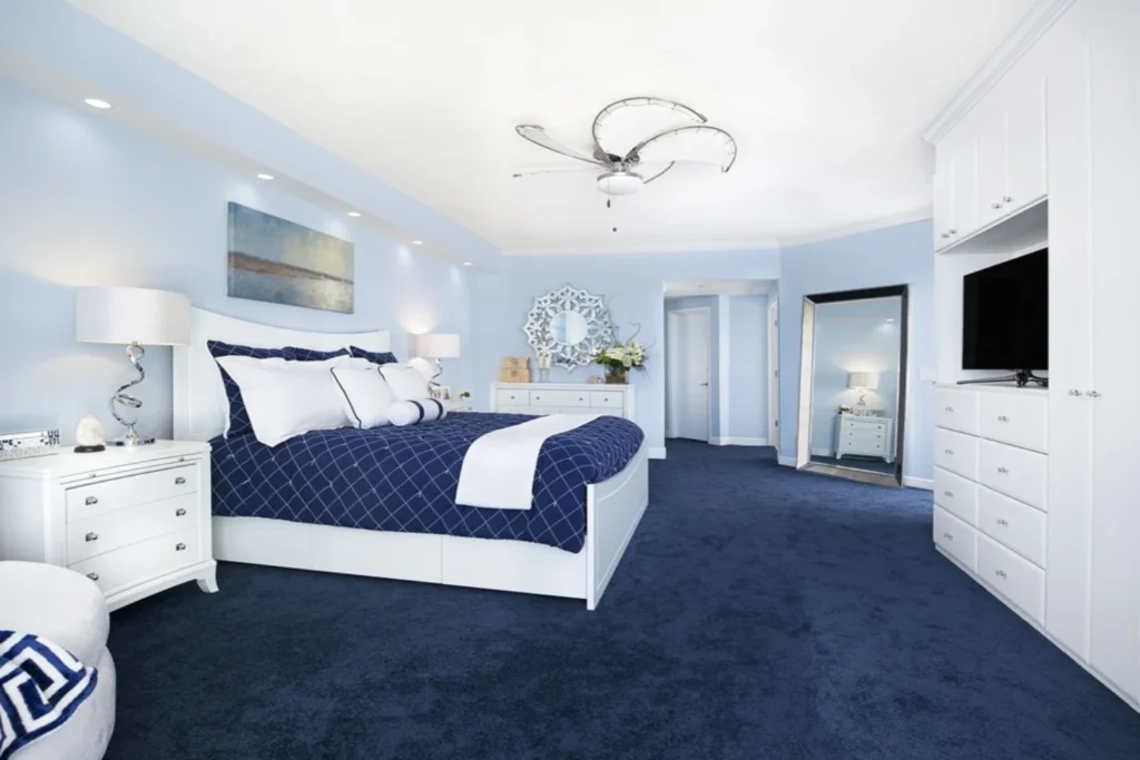 White & Blue Bedrooms
